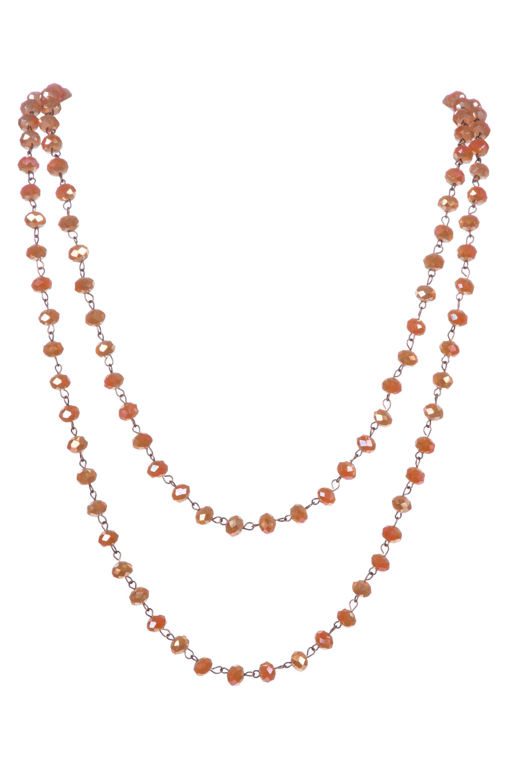 Crystal Beaded Chain Necklace N1163
