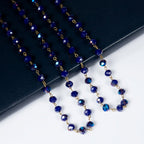 Crystal Beaded Chain Necklace N1163