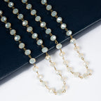 Crystal Beaded Chain Necklace N1163