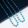Crystal Beaded Chain Necklace N1163