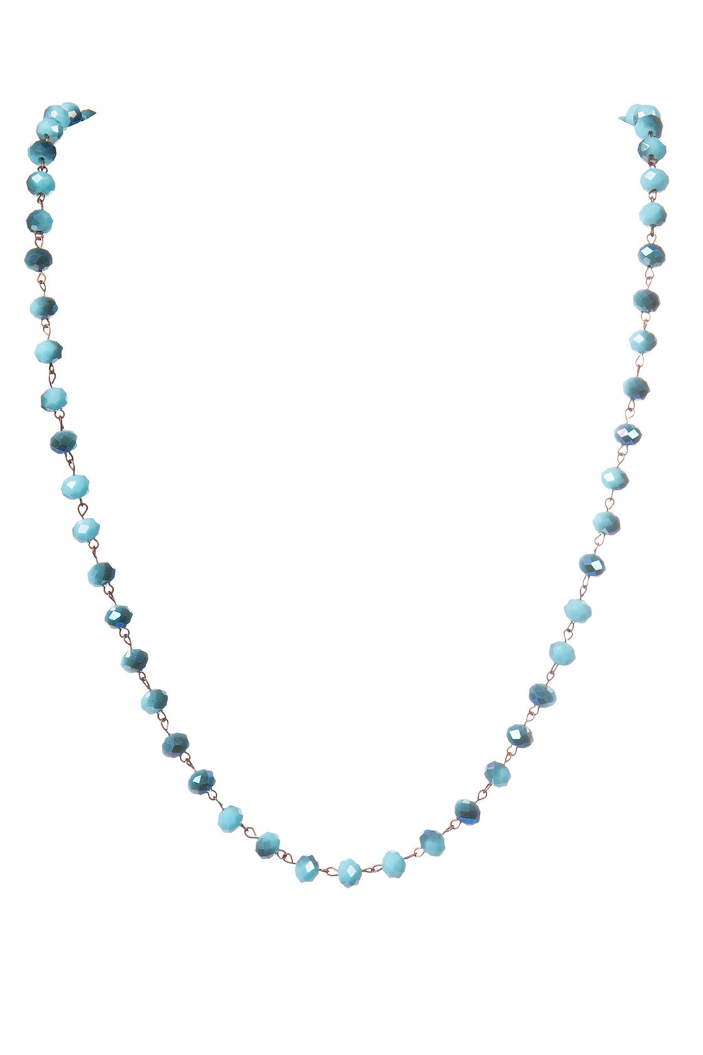 Crystal Beaded Chain Necklace N1163