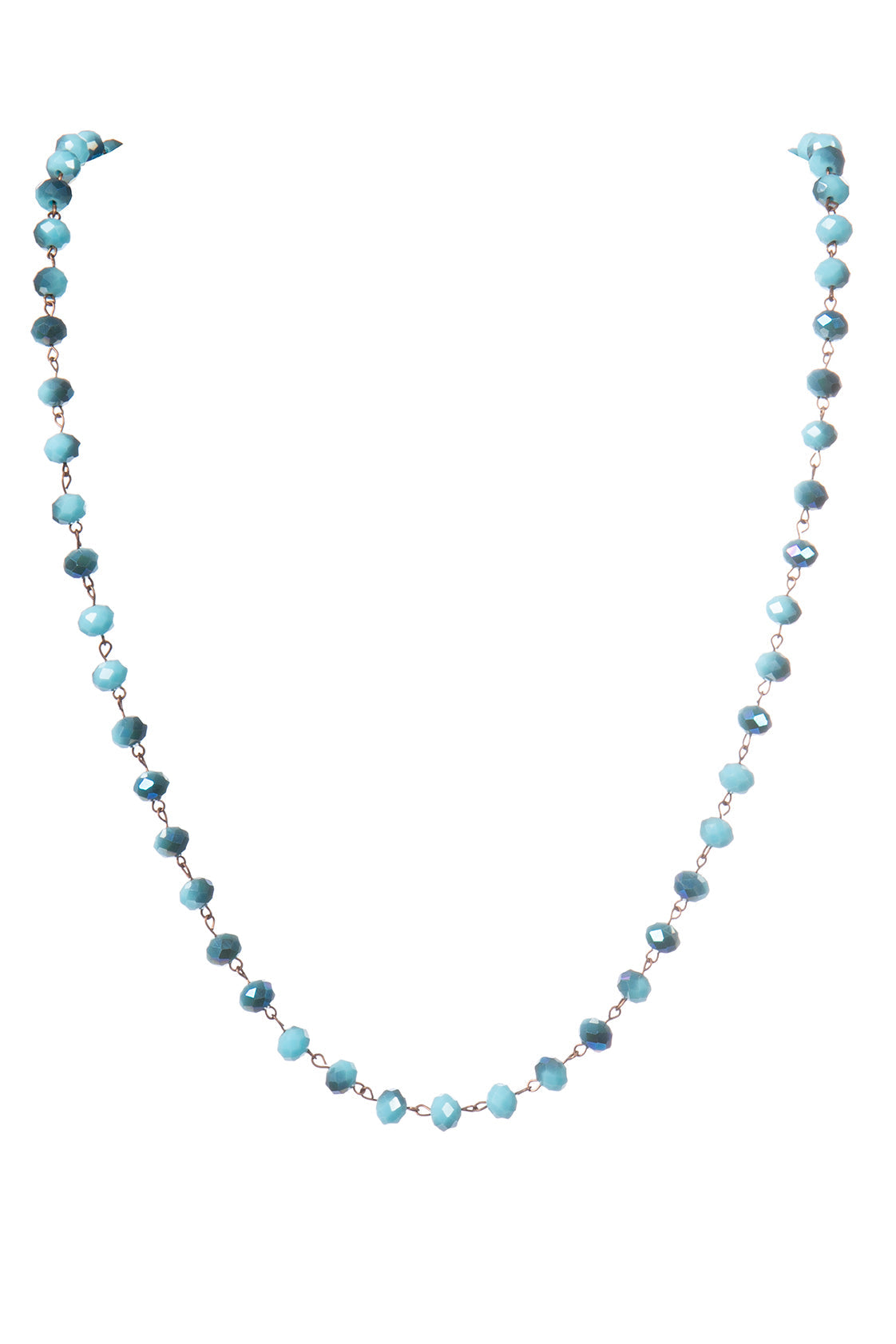 Crystal Beaded Chain Necklace N1163