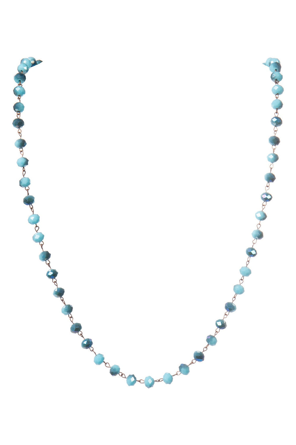 Crystal Beaded Chain Necklace N1163