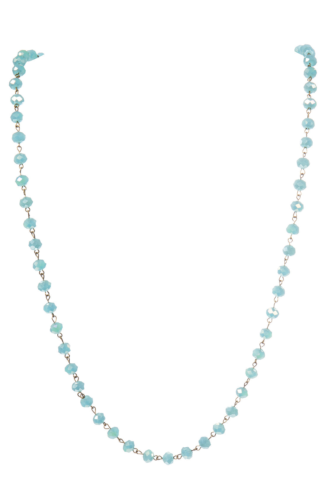 Crystal Beaded Chain Necklace N1163