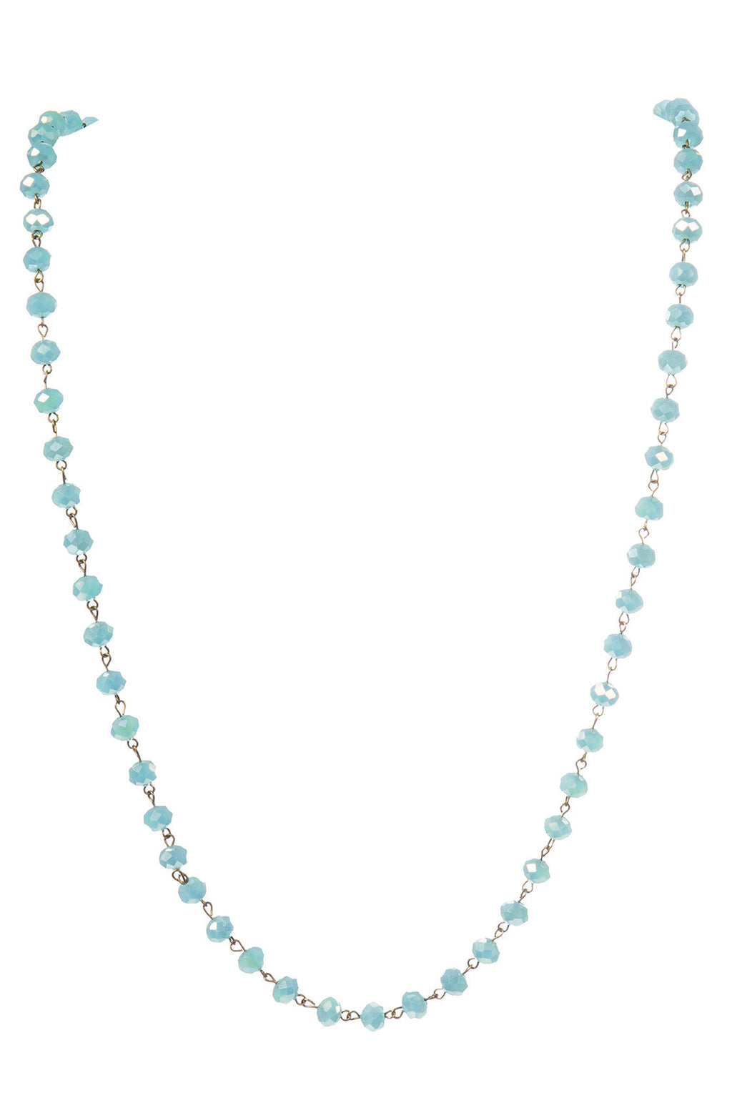Crystal Beaded Chain Necklace N1163