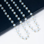 Crystal Beaded Chain Necklace N1163