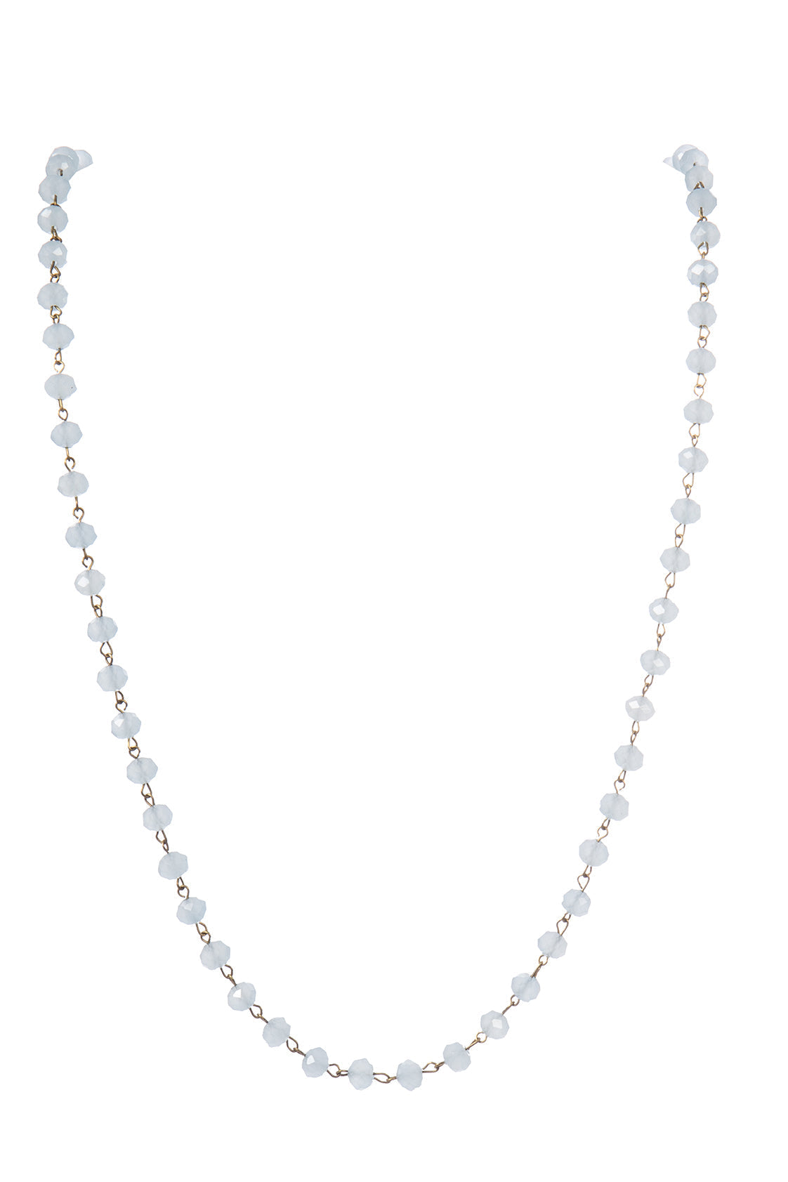 Crystal Beaded Chain Necklace N1163