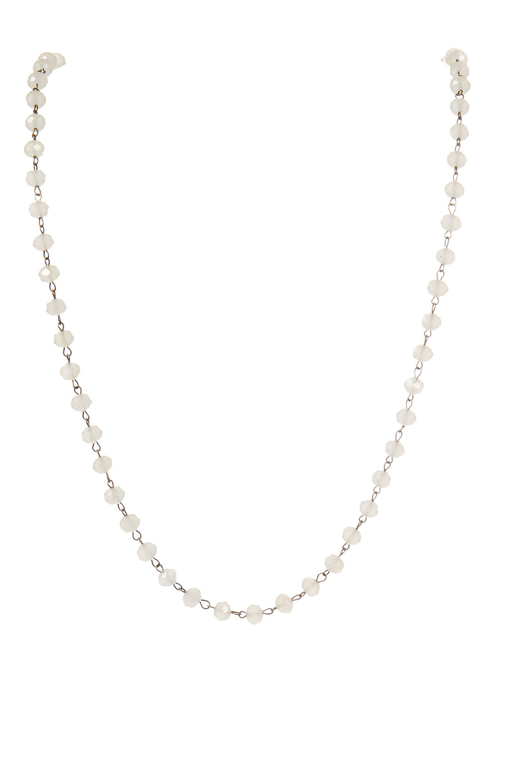 Crystal Beaded Chain Necklace N1163