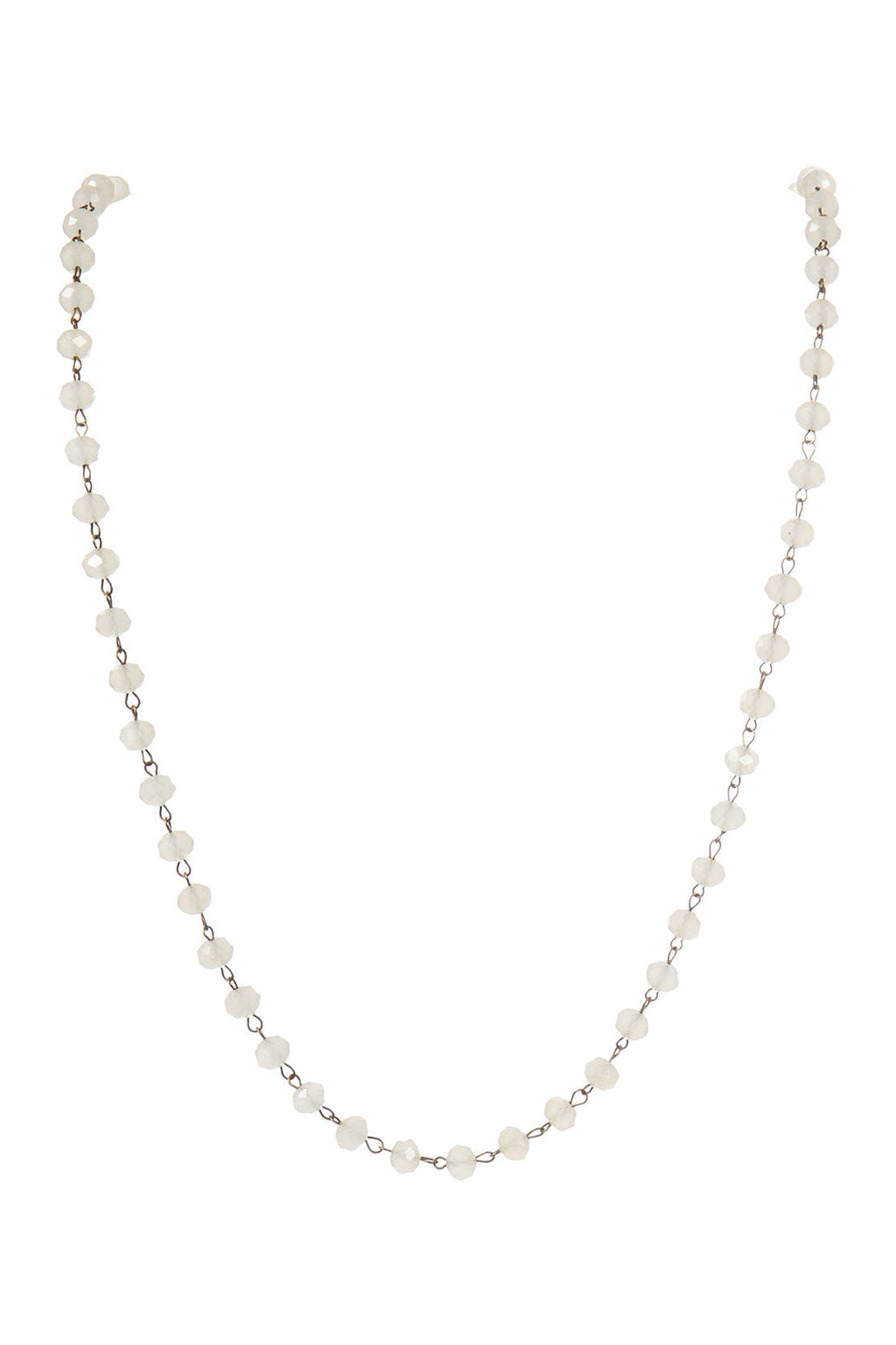 Crystal Beaded Chain Necklace N1163