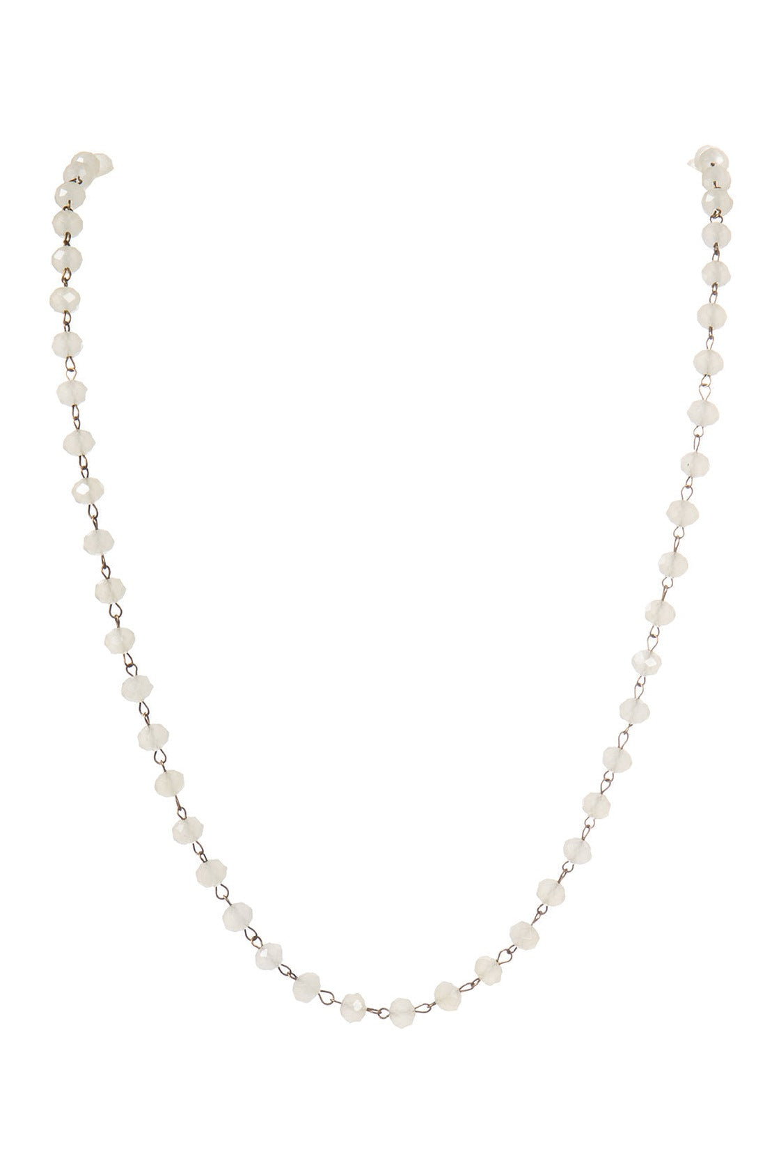 Crystal Beaded Chain Necklace N1163