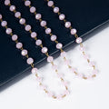 Crystal Beaded Chain Necklace N1163