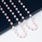 Crystal Beaded Chain Necklace N1163