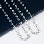 Crystal Beaded Chain Necklace N1163