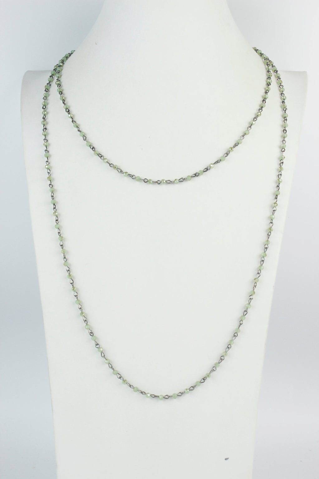 Crystal Beaded Chain Necklace N1163
