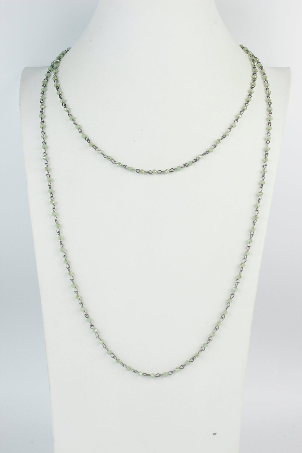 Crystal Beaded Chain Necklace N1163