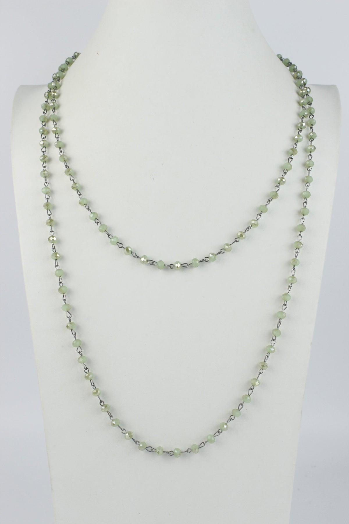 Crystal Beaded Chain Necklace N1163