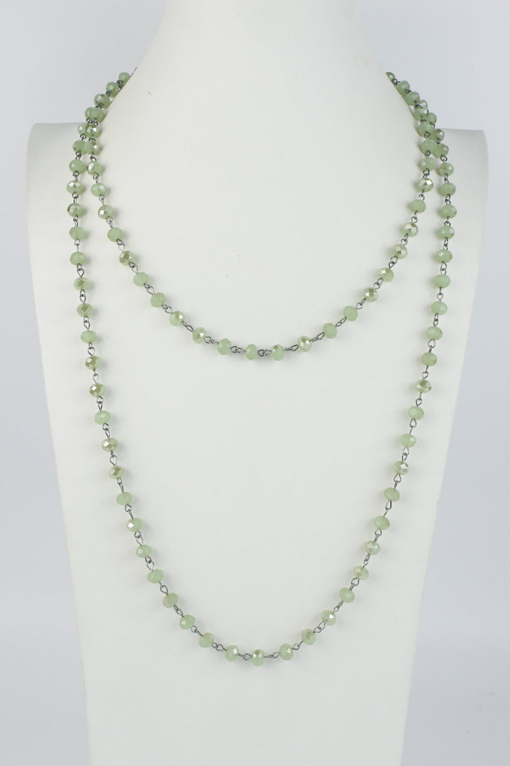 Crystal Beaded Chain Necklace N1163