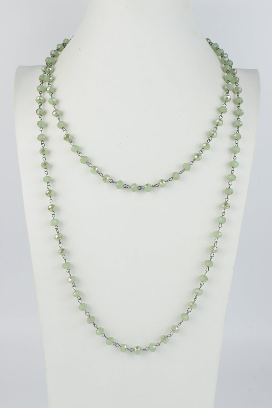 Crystal Beaded Chain Necklace N1163