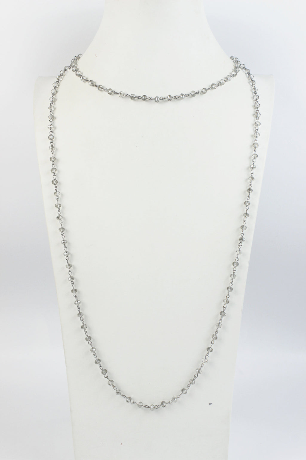 Crystal Beaded Chain Necklace N1163