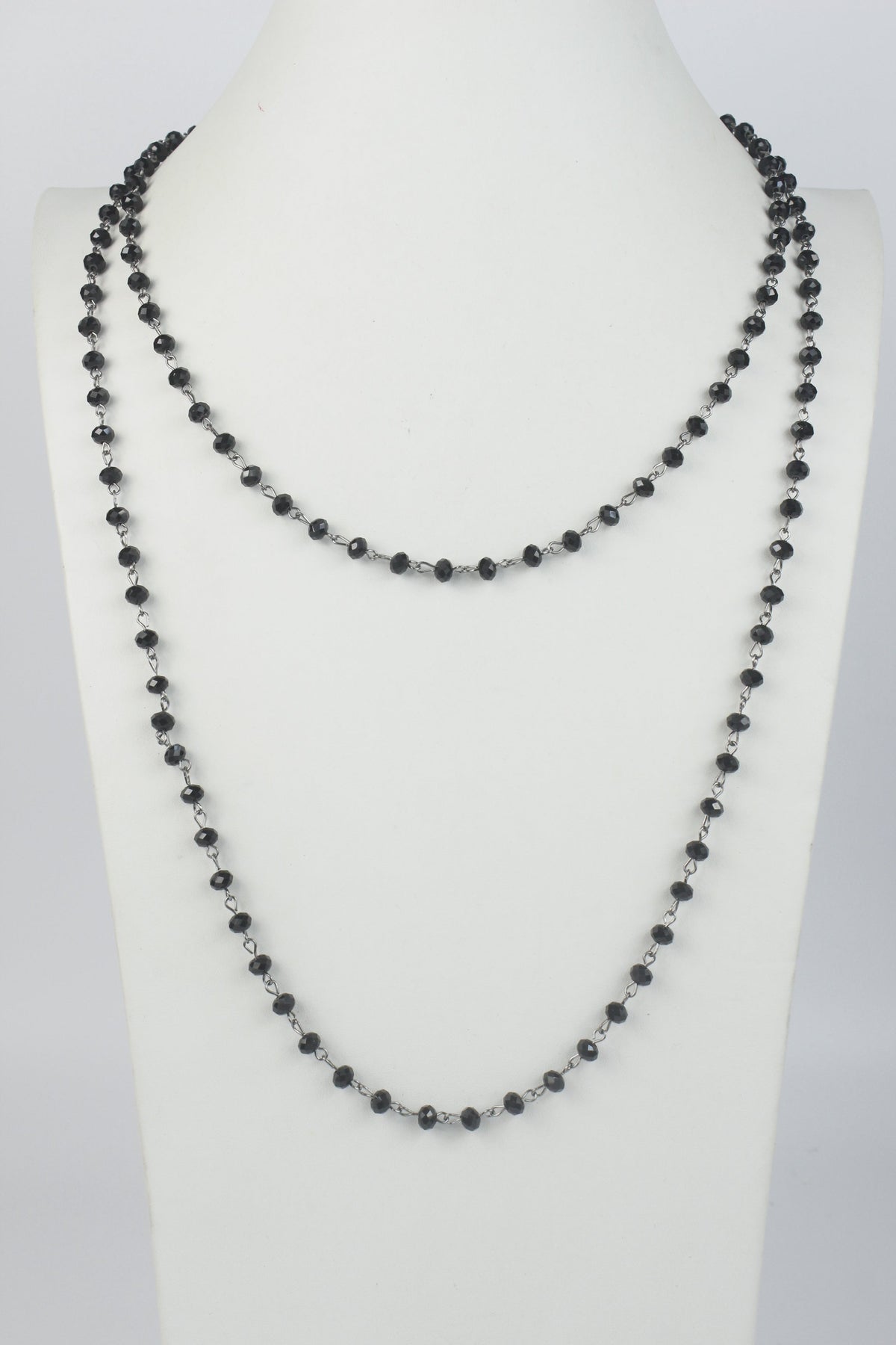 Crystal Beaded Chain Necklace N1163