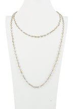 Crystal Beaded Chain Necklace N1163