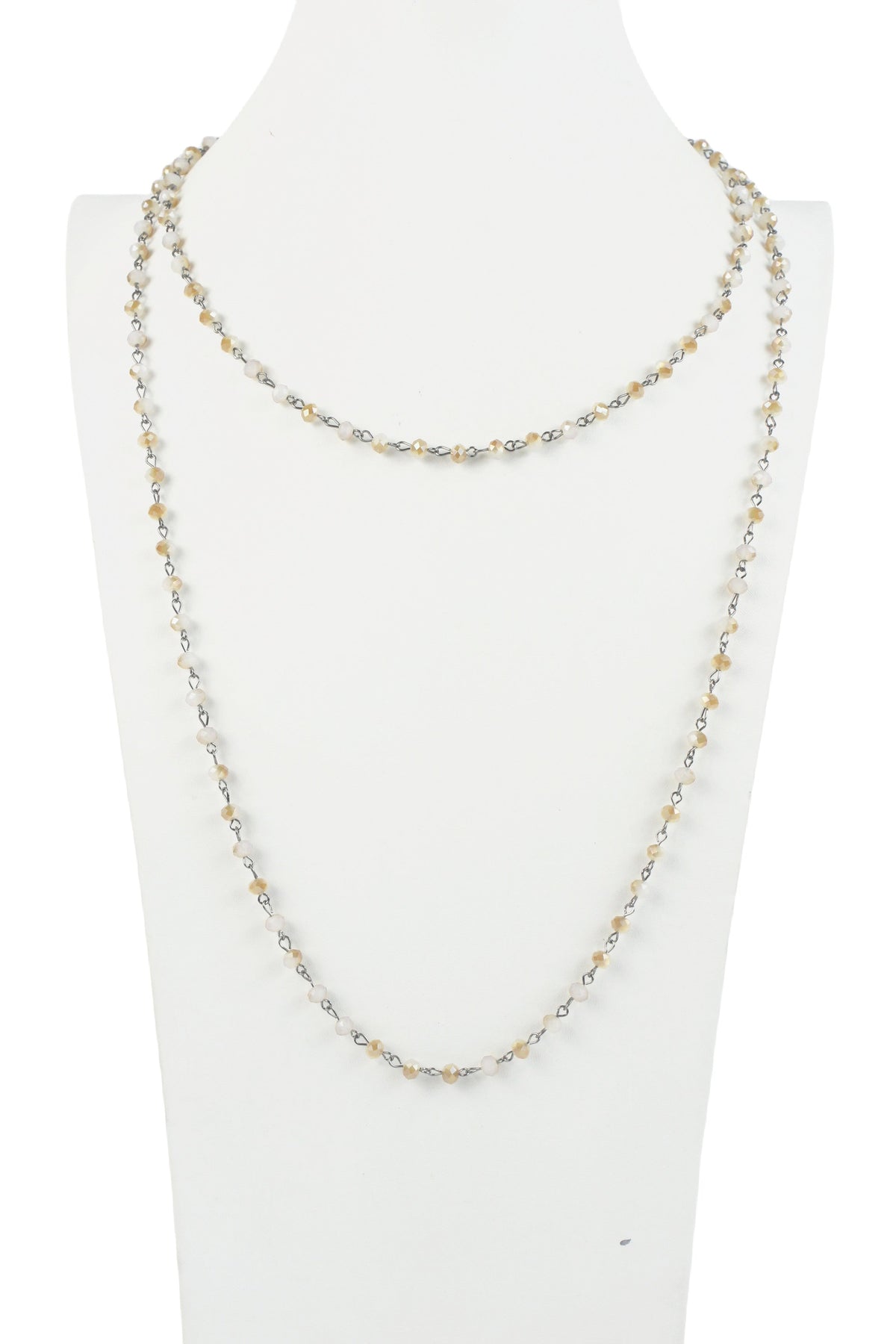 Crystal Beaded Chain Necklace N1163