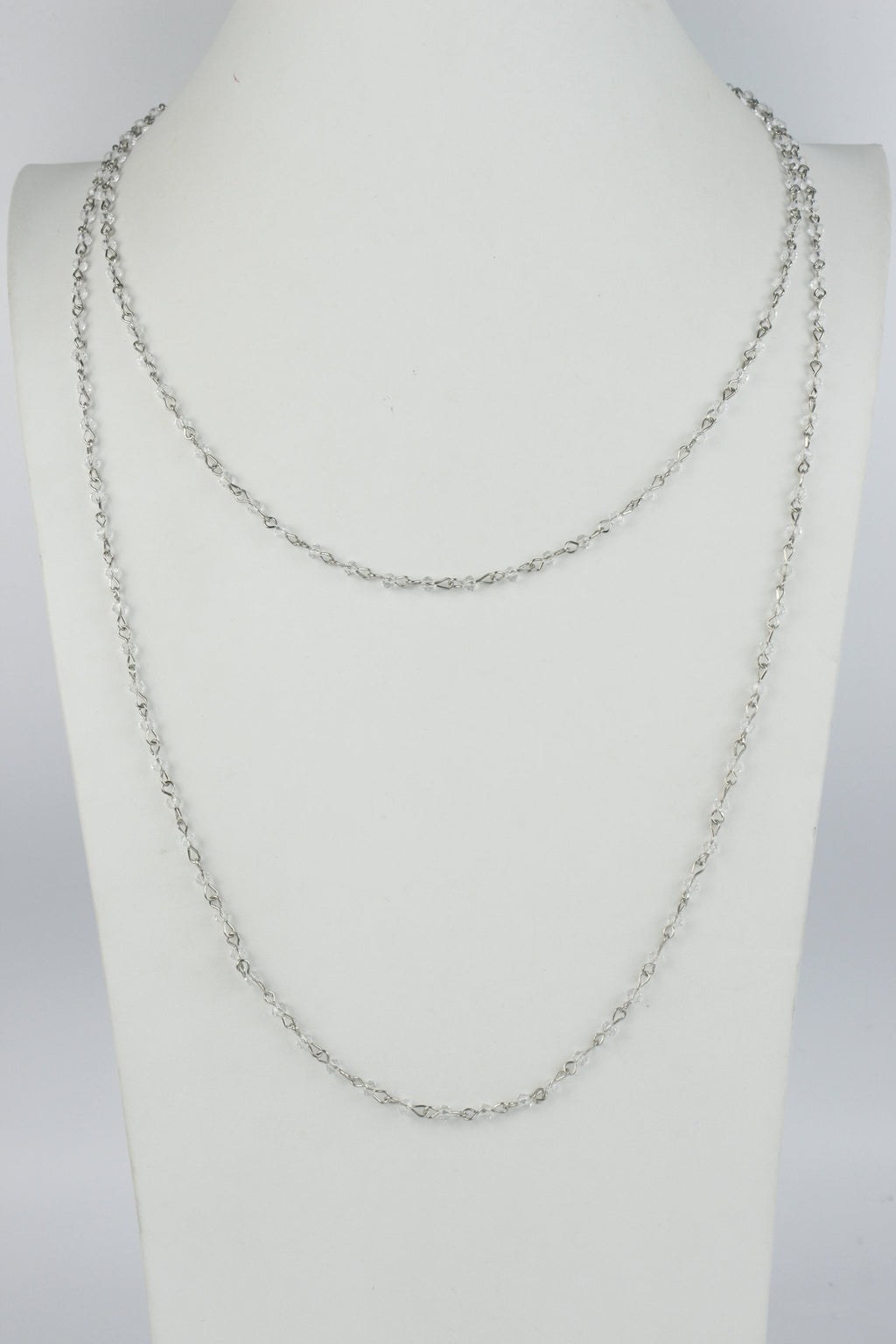 Crystal Beaded Chain Necklace N1163
