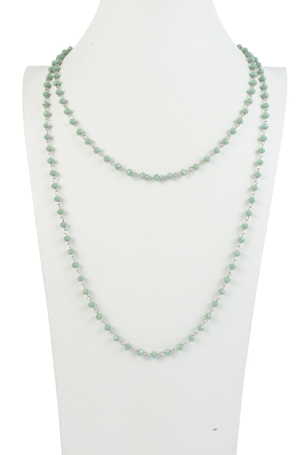 Crystal Beaded Chain Necklace N1163