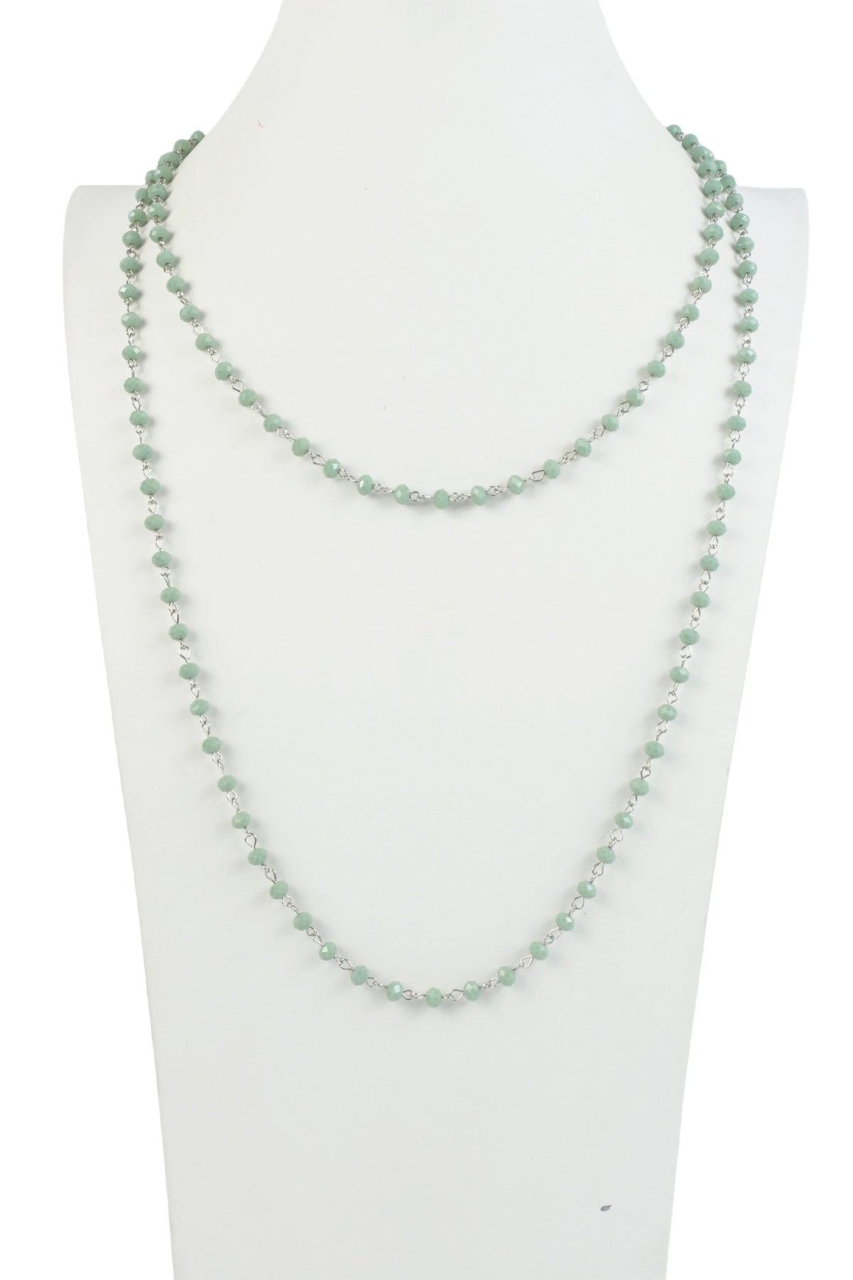 Crystal Beaded Chain Necklace N1163