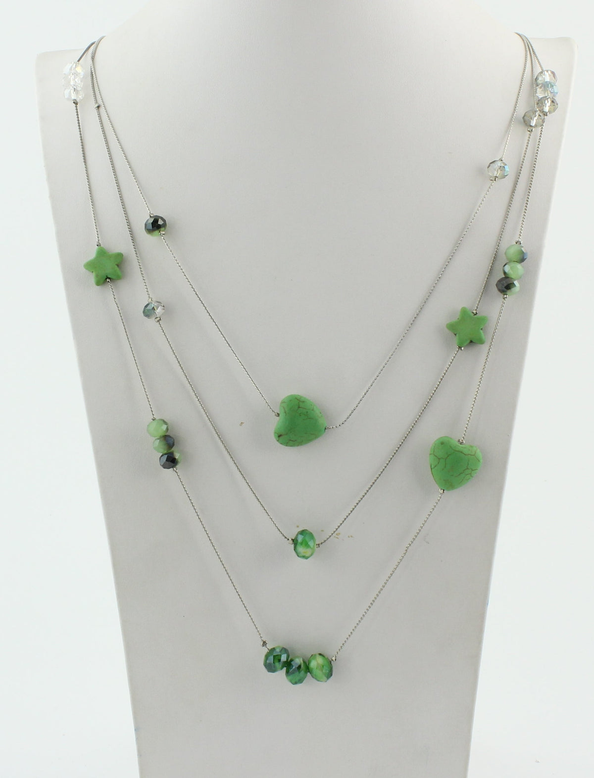 Heart Pendant Multilayer Alloy Necklace N1251