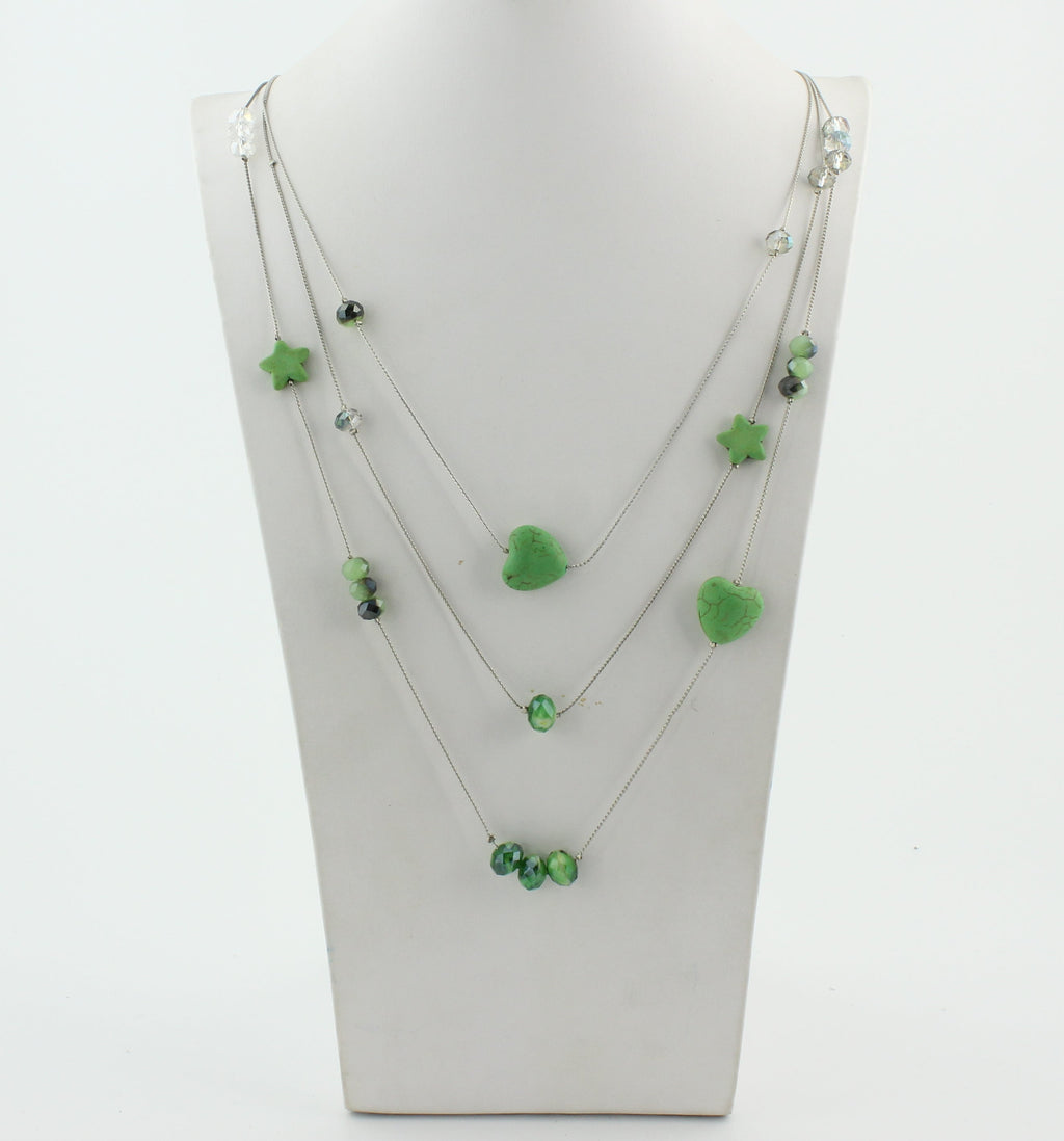 Heart Pendant Multilayer Alloy Necklace N1251