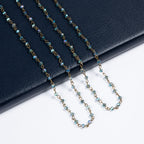 Crystal Beaded Chain Necklace N1163