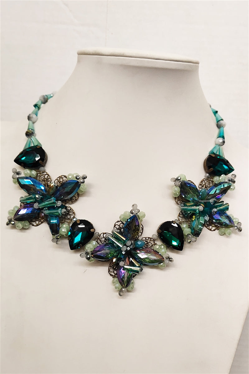 Flower Crystal Necklaces N1849