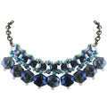 Woman Shiny Crystal Grey Necklaces  N2124