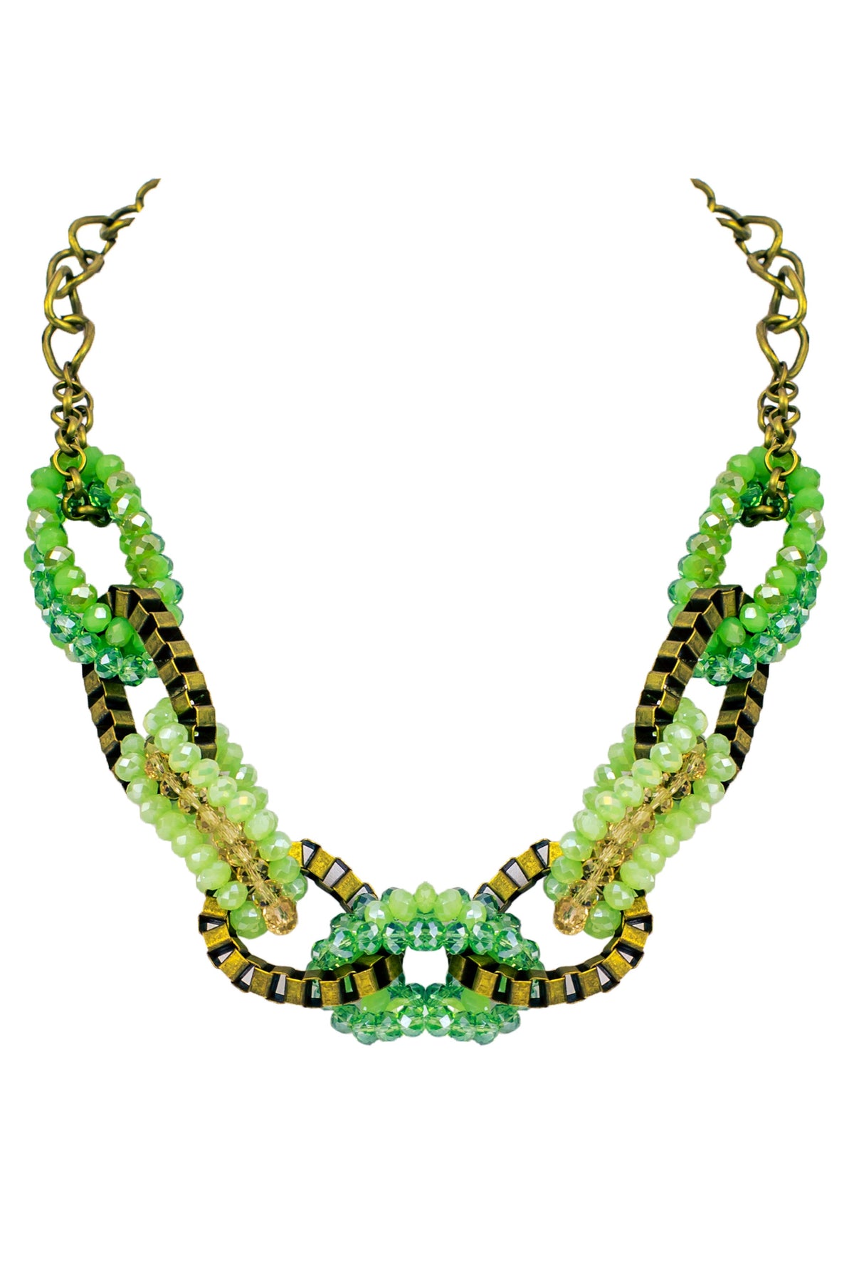 Interlocking Crystal Necklace N2252