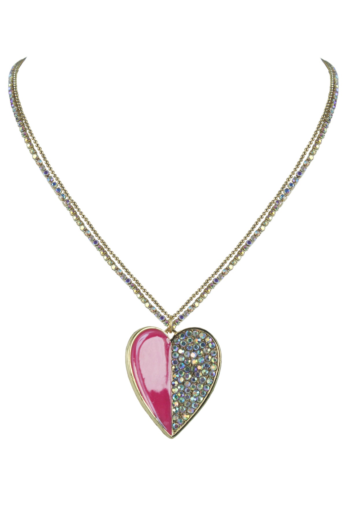 Vintage Heart Pendant Necklace N2271