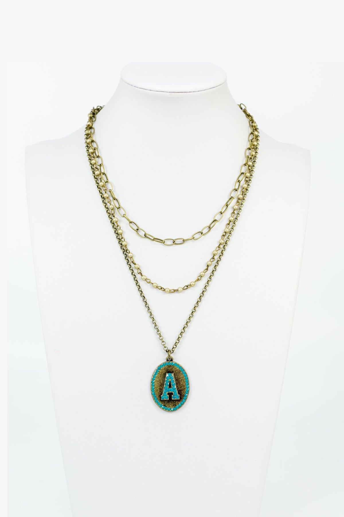 Chain Metal Alphabet Necklace N2312