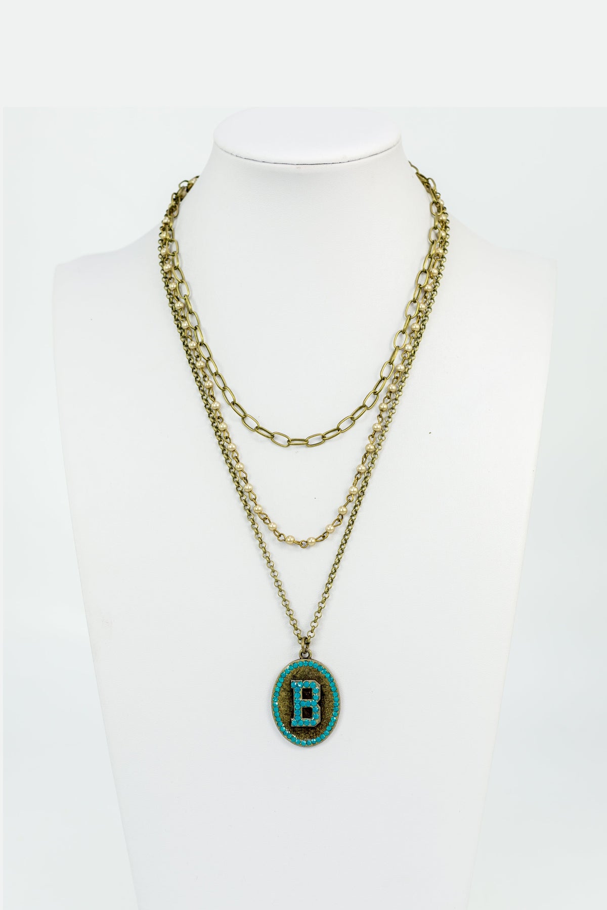 Chain Metal Alphabet Necklace N2312