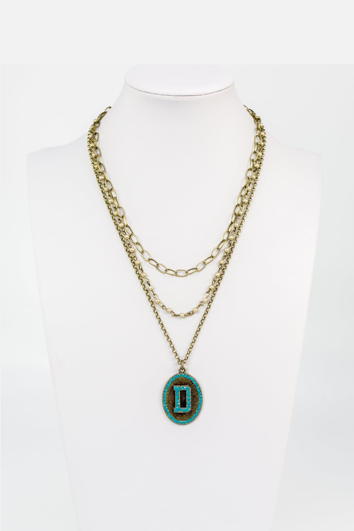 Chain Metal Alphabet Necklace N2312