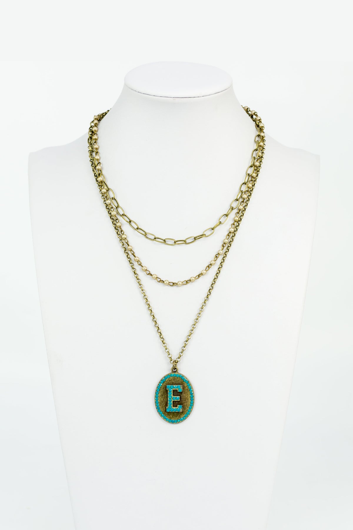 Chain Metal Alphabet Necklace N2312