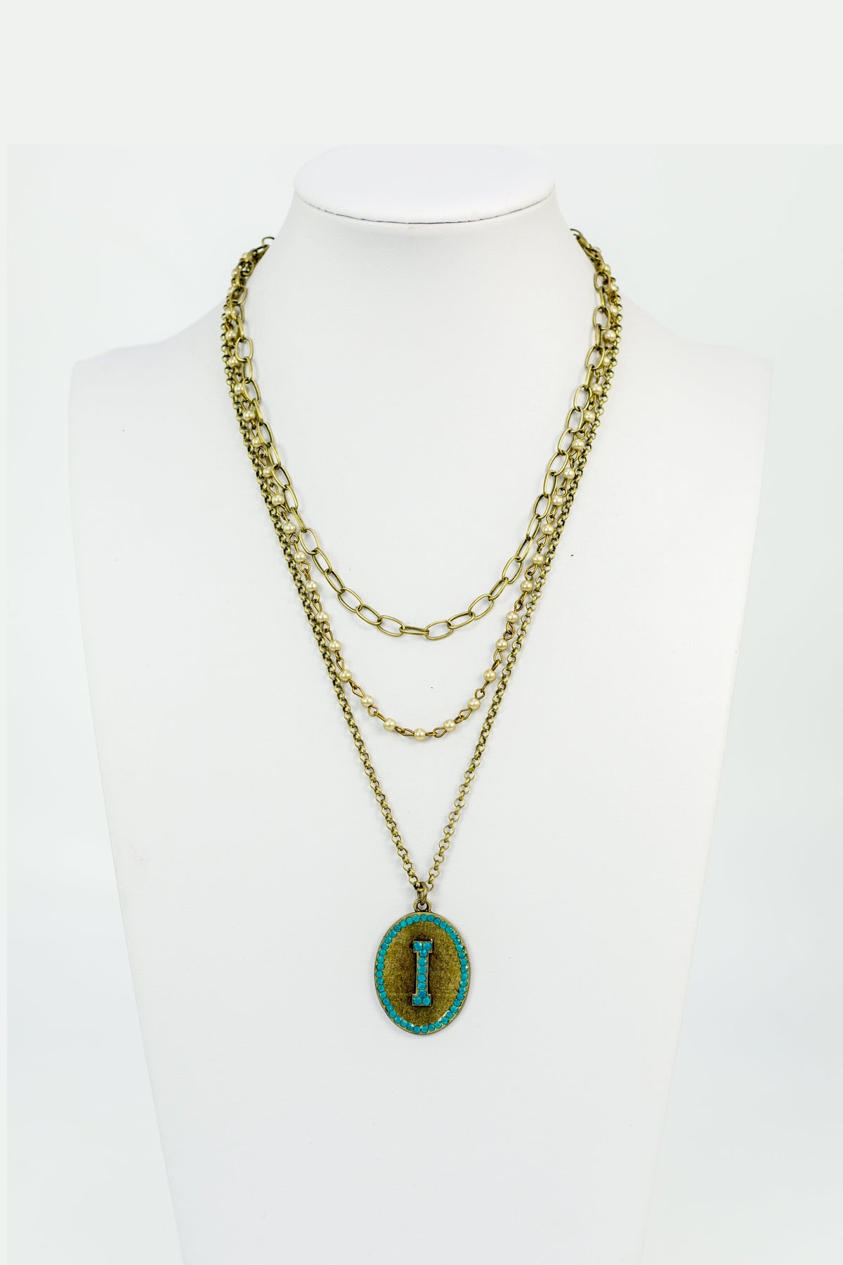 Chain Metal Alphabet Necklace N2312
