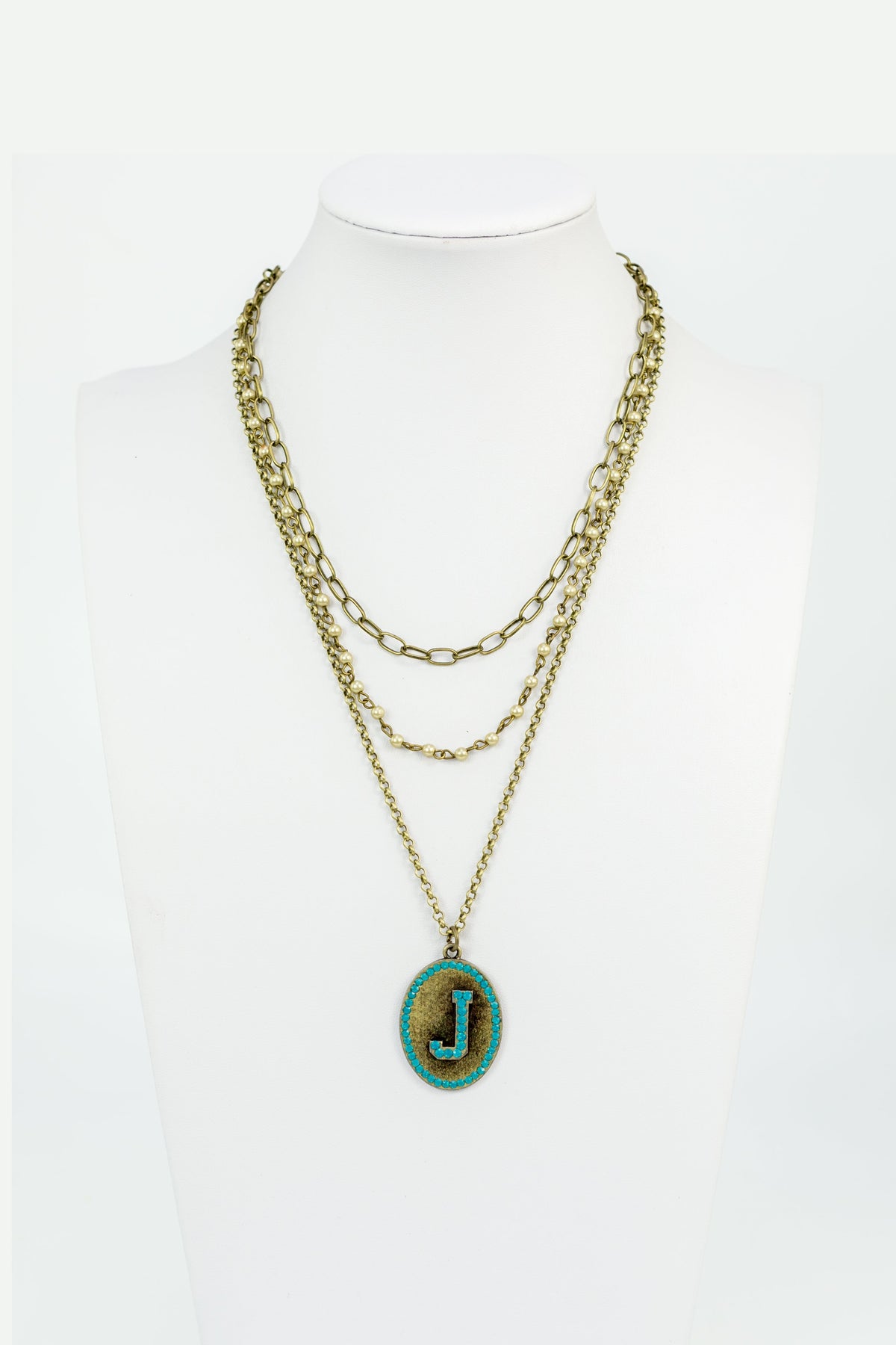 Chain Metal Alphabet Necklace N2312