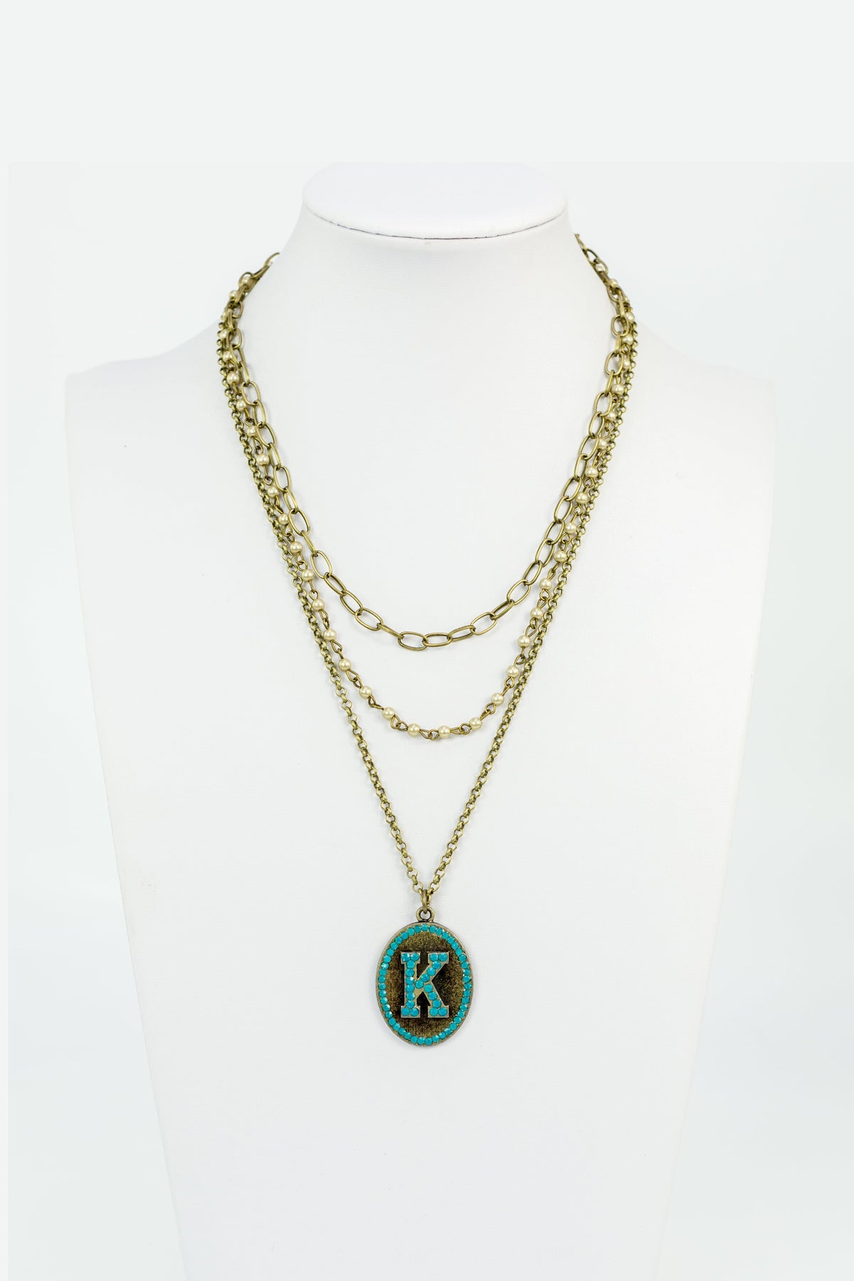 Chain Metal Alphabet Necklace N2312