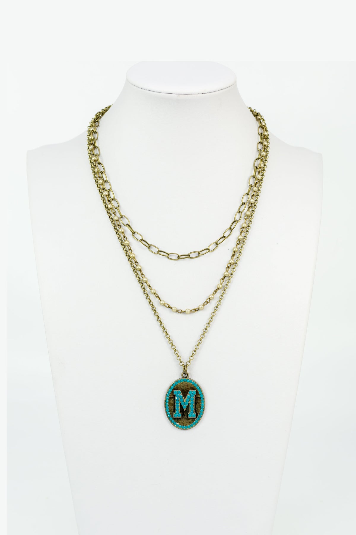 Chain Metal Alphabet Necklace N2312