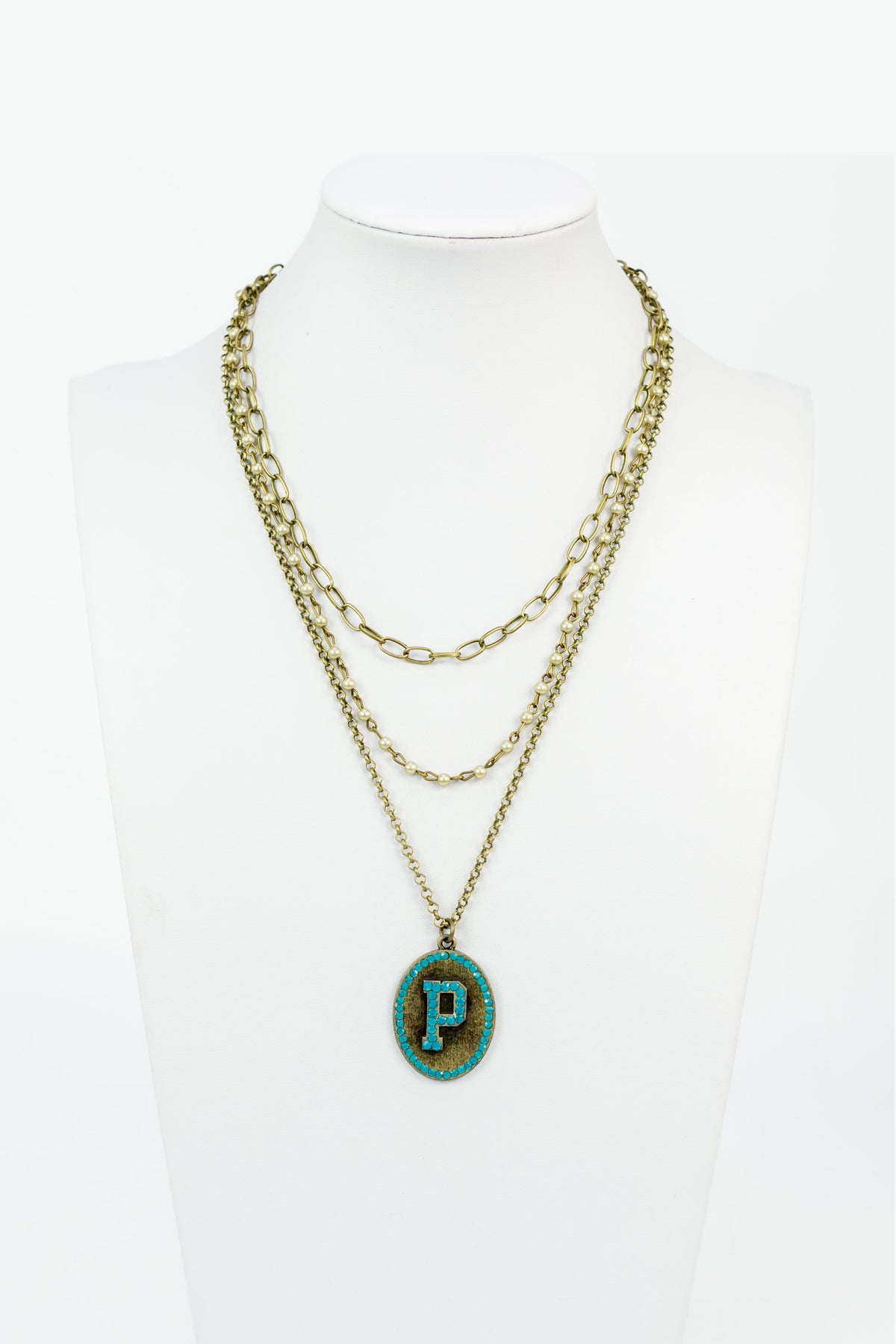 Chain Metal Alphabet Necklace N2312