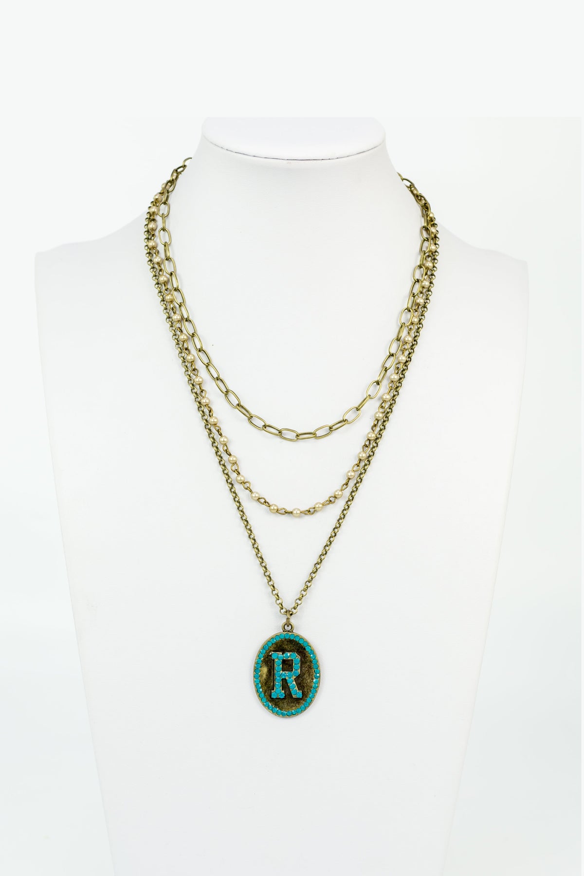 Chain Metal Alphabet Necklace N2312