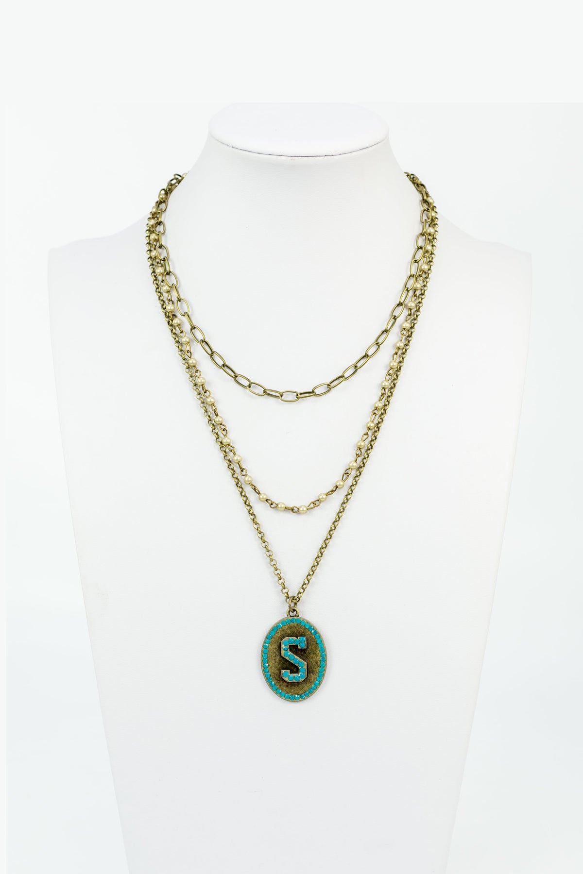 Chain Metal Alphabet Necklace N2312