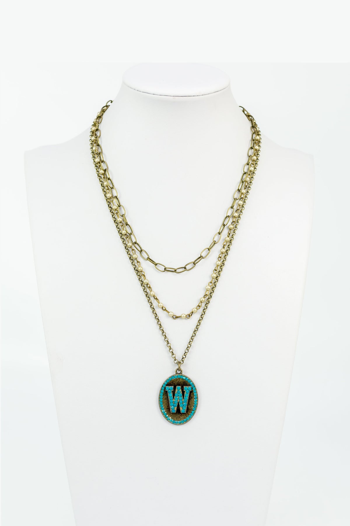 Chain Metal Alphabet Necklace N2312