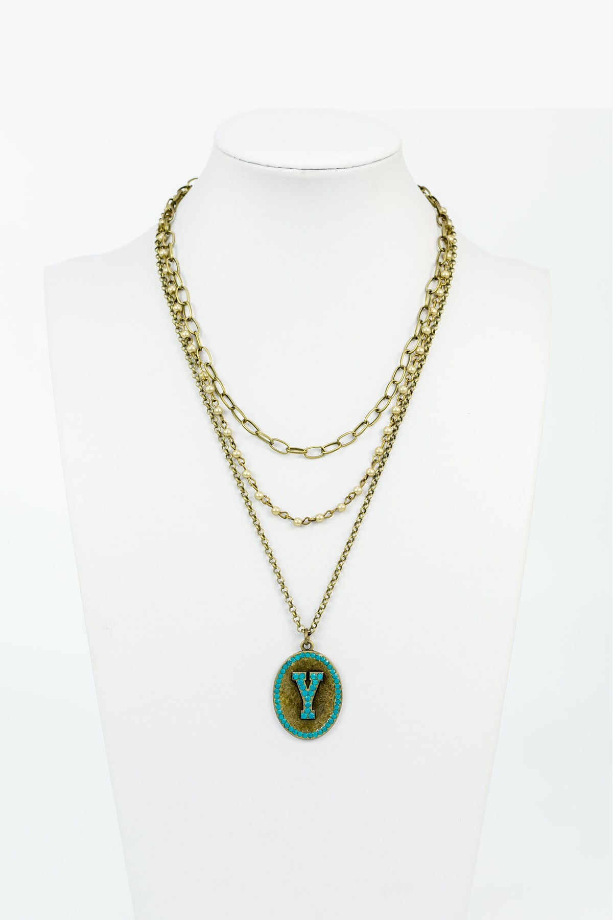 Chain Metal Alphabet Necklace N2312