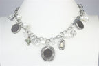 Crystal Metal Coin Necklace N2316